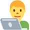 Man Technologist emoji on Twitter